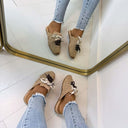STEVE MADDEN ASIEL-MULE SLIP-ON-SNEAKER 5395 - BEIGEFARBENES WILDLEDER