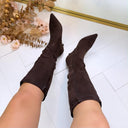 BESTSELLER SUEDINE HAKENSTIEFEL DES8073 - BLACK/SUE