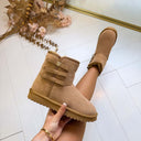 LIU JO JIL 10 COW SUEDE ANKLE BOOT SF6149 PX002 - COGNAC