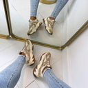 STEVE MADDEN AMPLE SNEAKER 9822 - LIGHT BRONZE