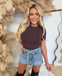 GUESS CHARA SS T-SHIRT V6YI02K4259 - A154 BROWN