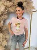 GUESS TENNIS LADY BEAR SS T-SHIRT V6BI14K6742 - G6R4 PINK