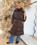 GUESS VIRGINIA LONG JACKET V6BL08W4373 - G1EA BROWN