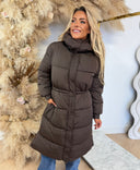 GUESS VIRGINIA LONG JACKET V6BL08W4373 - G1EA BROWN