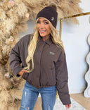 GUESS ARIEL LIGHT PADDED JACKET V6YL06W2864 - FJ71 BROWN
