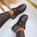 LIU JO MAXI WONDER 01 SNEAKER MONOGRAM SAFFIANO MOKA
