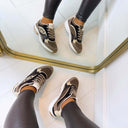 LIU JO TRIXIE 01 SNEAKER CALF LEATHER/MESH HAVANA/MOKA