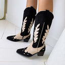 *ACTIE* WESTERN BESTSELLER LAARS DES671 - BLACK/BEIGE