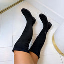 OVERKNEE LAARS R-653 - BLACK