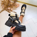 BUFFALO ASPEN COM BOOT 18593 - BLACK/CREAM