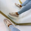*SALE* ROSA EMBLEEM SNEAKER 9213 - TAUPE