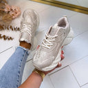 SPARKLY SNEAKER LS6008 - BEIGE