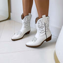 *ACTIE* BESTIE BOOT DES952 - WHITE/PU