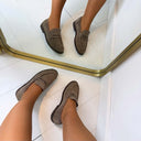 ANNE FRINGE SLIPPER AQ212 - BROWN