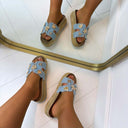 DETAIL BEDEL SLIPPER X02-PL - H. BLAU