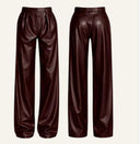 UNIQUE THE LABEL ZIVA LEATHER PANTALON BURGUNDY