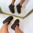 NEW LEATHER UGIE BOOT ZP20 - BROWN