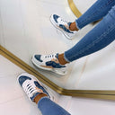 BASKETS À LOGO EN JEAN GUESS FLJM20DEN12 - WHBLU