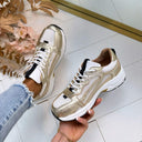 DWRS NEYA SNEAKER B11849-01 - CHAMPAGNER/WEISS