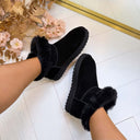 LIU JO JIL 12 COW SUEDE ANKLE BOOT SF6143 PX002 - BLACK