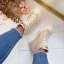 GUESS WEDGE SNEAKER FLTSUNFAL12 - GOLD