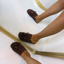 FRANSEN-SLIPPER AM332 - BRAUN
