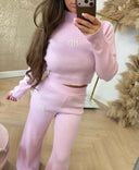 RD SIGNATURE BIBI LONG KNITWEAR CROPT TOP - PINK