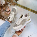 SPARKLY SNEAKER 8-251 - BEIGE