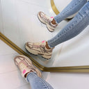 BUFFALO CLAW SNEAKER 16352 - CREAM/ROSE