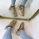 STEVE MADDEN SETBACK-R SNEAKER 6045 - GOLD