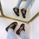 GUESS ALLOVER LOGO SNEAKER FLTM16FAL12 - COFFE
