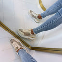 SPARKLY SNEAKER 8-251 - BEIGE