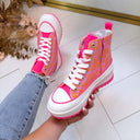 PLATEAU DETAIL SNEAKER LS-680 - FUCHSIA