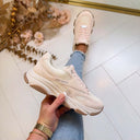 STEVE MADDEN FRONT ROW SNEAKER 5848 - SOFT BLUSH SUEDE