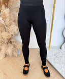 GUESS BLOSSOM RIB LEGGING V6YB23K4666 - BLACK