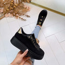 FLOWER SNEAKER R150 - BLACK