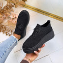 PLATEAU LACE SNEAKER PC308 – SCHWARZ