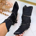 WESTERN FRINGE BOOT Y2372 - SCHWARZ