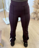 GUESS FAUSTA STRAIGHT LEG PANTS V6BB03K6250 - A11R BROWN
