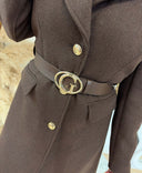 GUESS NEW PATRICE BELTED COAT W6BL40W4092 - G1EB BROWN