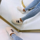 STRIPE PLATEAU SNEAKER 9156 - BEIGE/BROWN