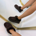 FLUFFY PANTOFFEL 9072 - BROWN