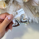 WINNIE HEART EARRING S050 - SILVER