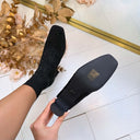 LA STRADA SOCK HAK LAARSJE 2131725-4501 - BLACK KNITTED+STONES