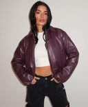 UNIQUE THE LABEL SEMMI BOMBER DEEP BERRY