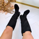 BOTTINES À TALONS BASIC D-91 - NOIR