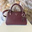 GUESS NOELLE II LUXURY SATCHEL BAG ZG967207 - BURGUNDY