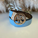 GUESS REVERSIBLE BELT BW9166P4235 - LOB BLUE/LATTE LOGO