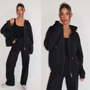 UNIQUE THE LABEL NYLA VEST DEEP BLACK