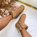 LIU JO JIL 10 COW SUEDE ANKLE BOOT SF6149 PX002 - COGNAC